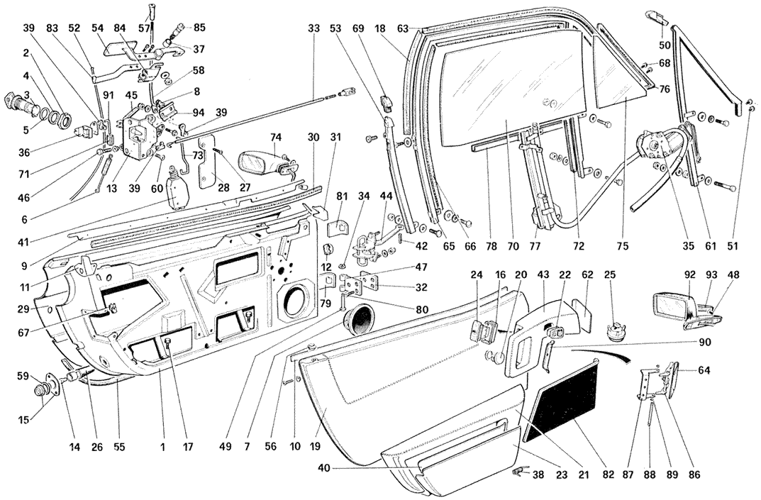 Car Door Parts Diagram