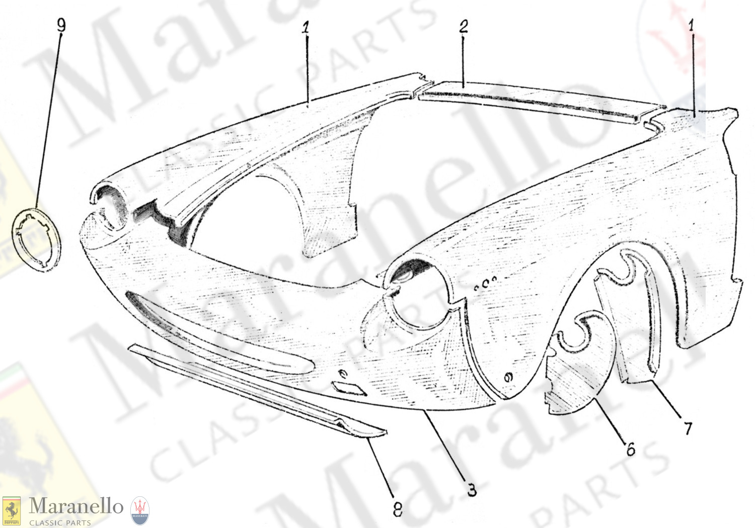 203A - Front Body Panels (Late)