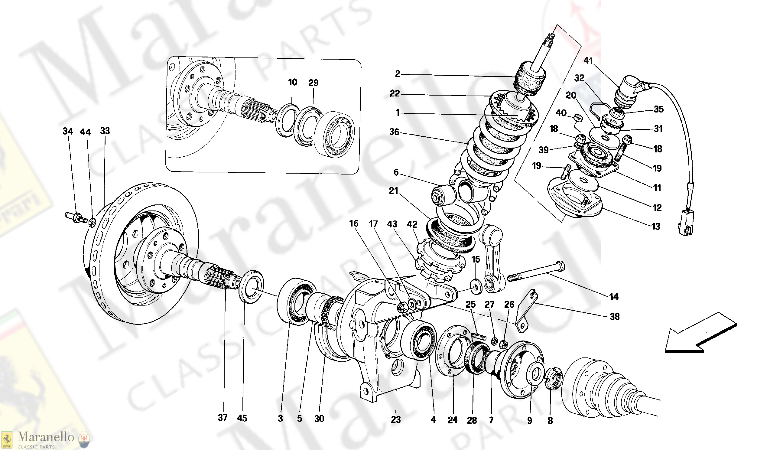 054 - Rear Suspension - Shock Absorber And Brake Disc