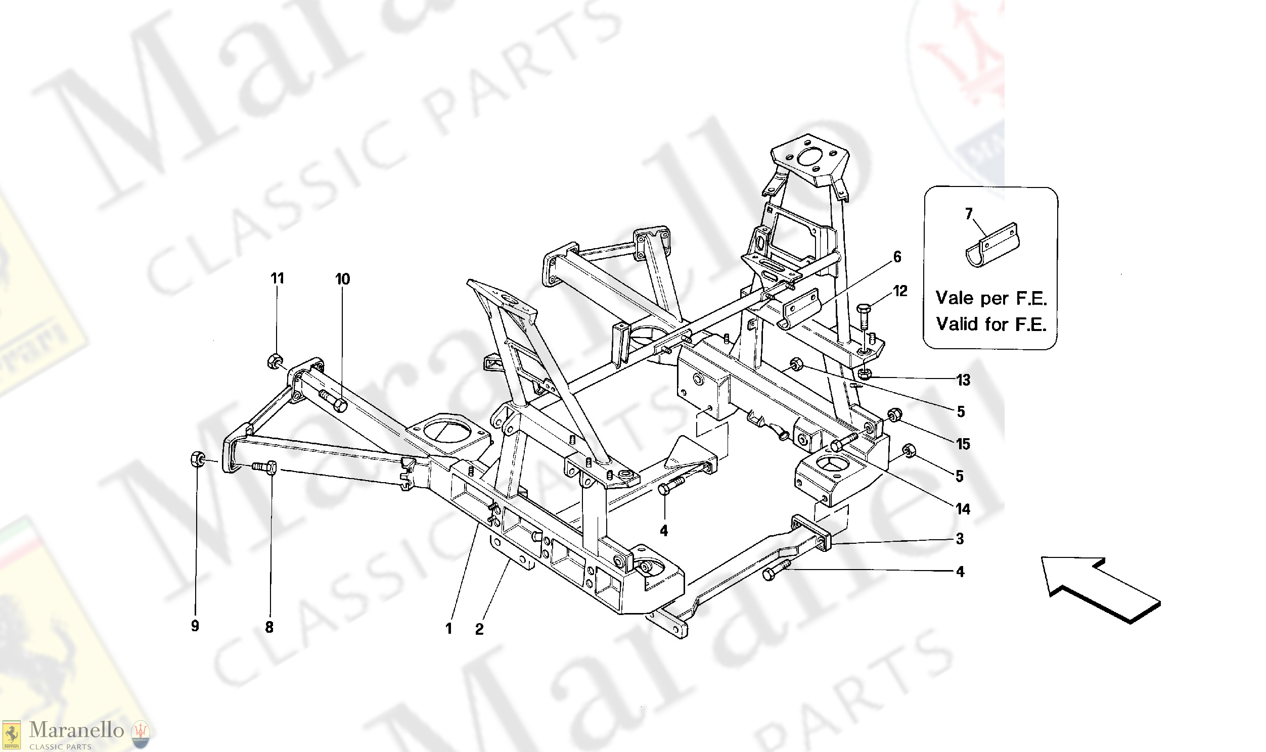 107 - Rear Removable Frame -Valid For Cars With 4P-