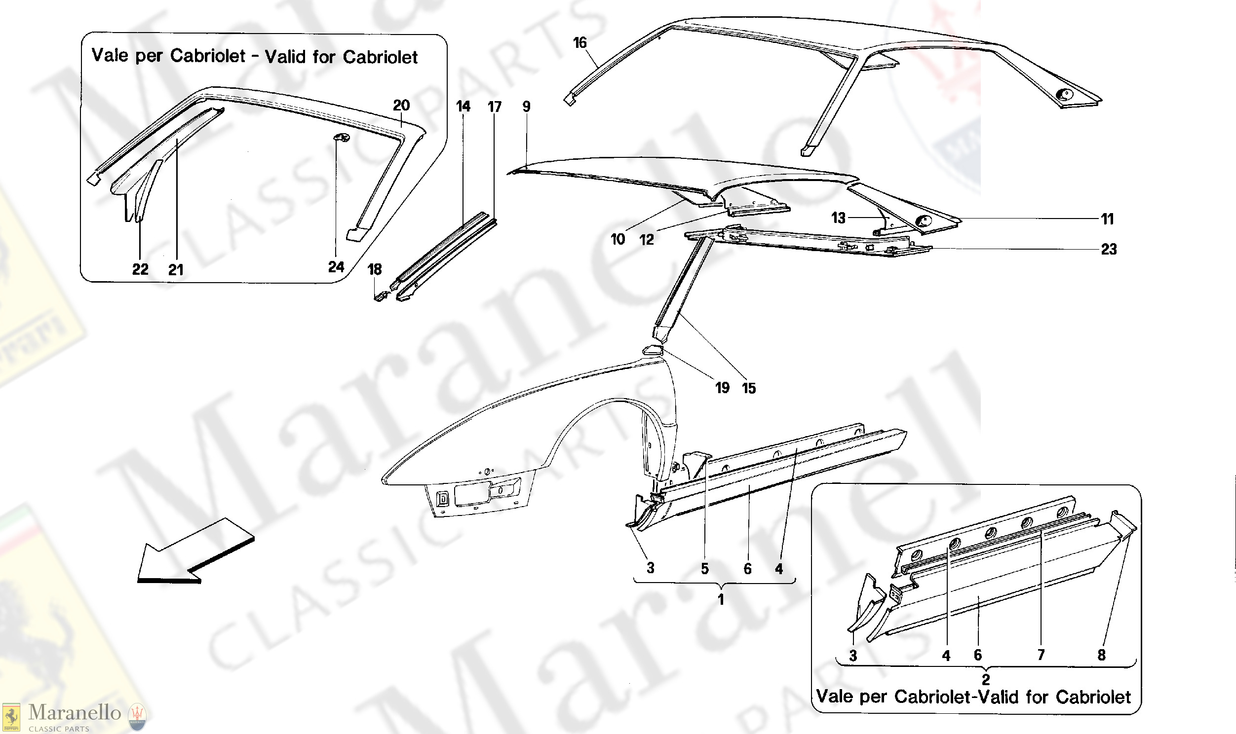 101 - Body Shell: Outer Elements - Central Part