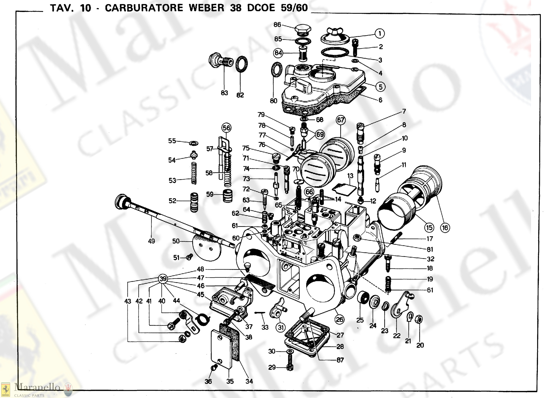 010 - Weber 38 NDCOE 59/60 Carburettor