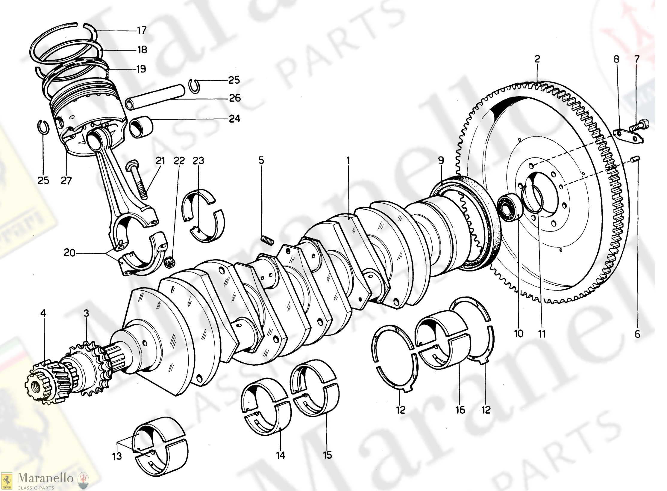 003 - Crankshaft Connecting Rods & Pistons