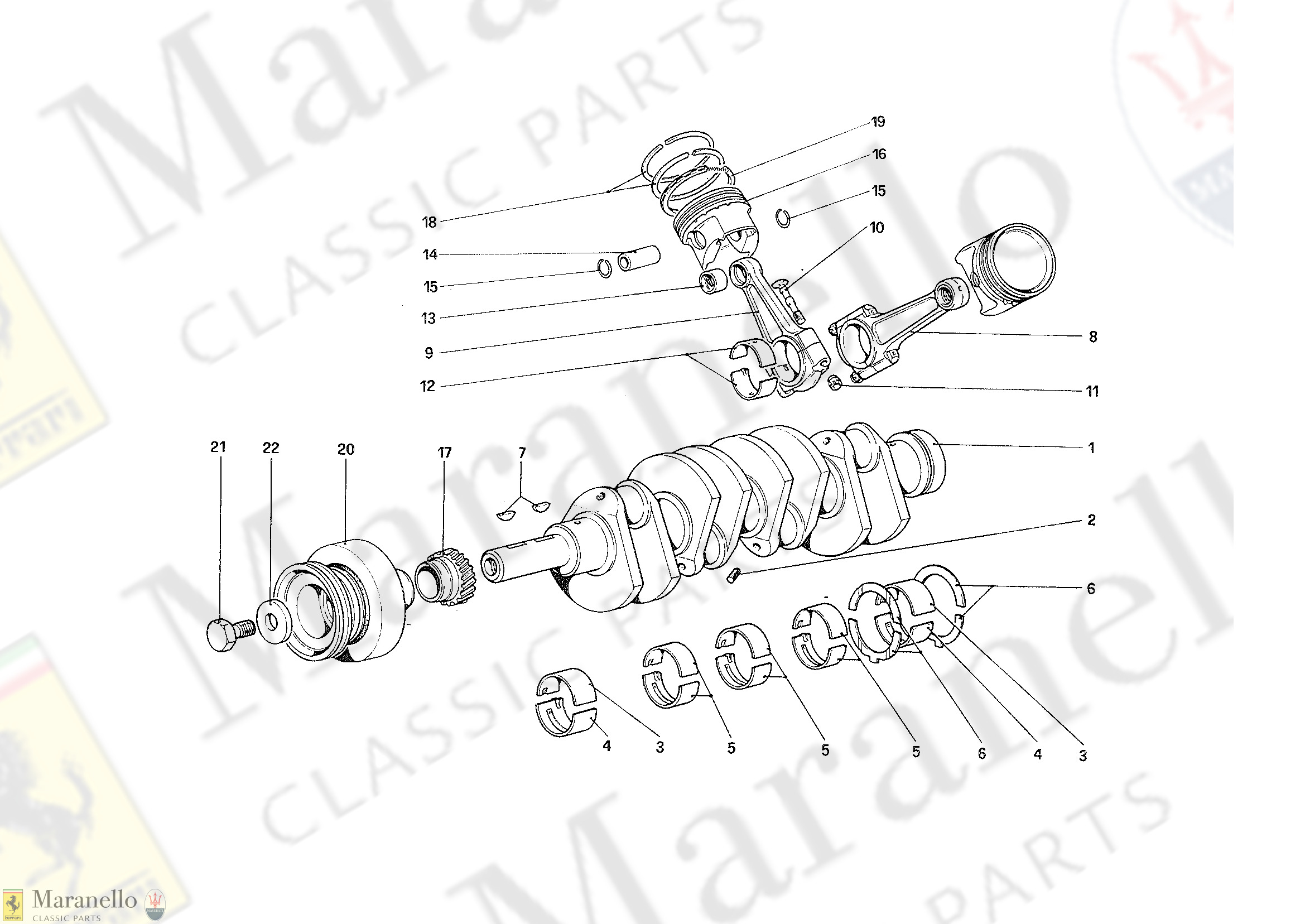 003 - Crankshaft - Connecting rods and pistons