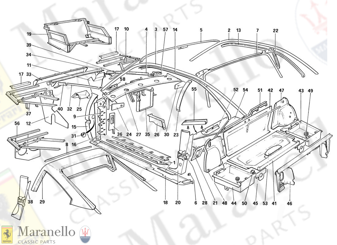 106 - Body Shell - Inner Elements (For Aus And Ch87 And Ch88)