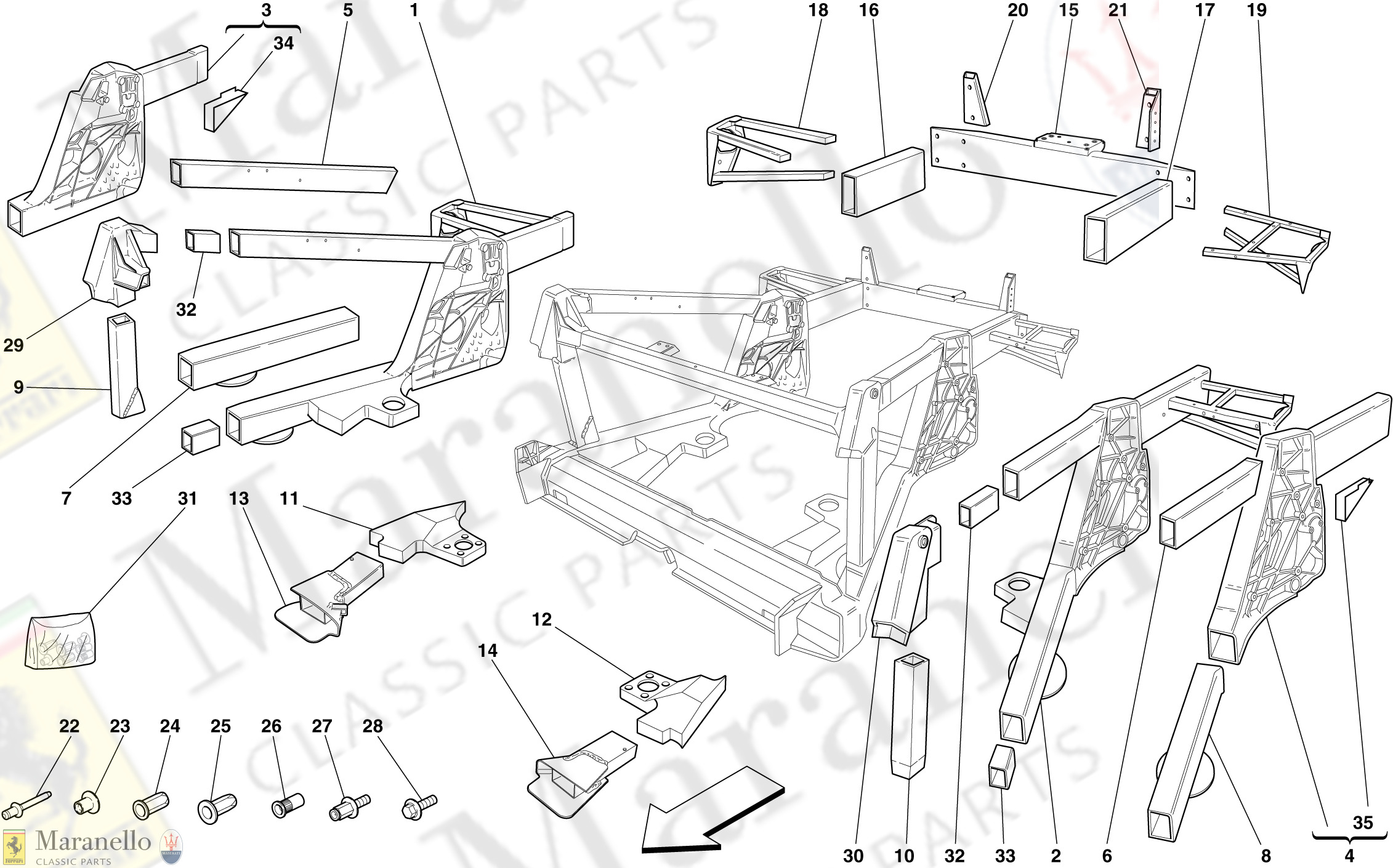 105 - Chassis - Rear Element Subassemblies