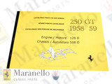 250GT 1958-59 Parts Catalogue 128D Engine 508D Chassis
