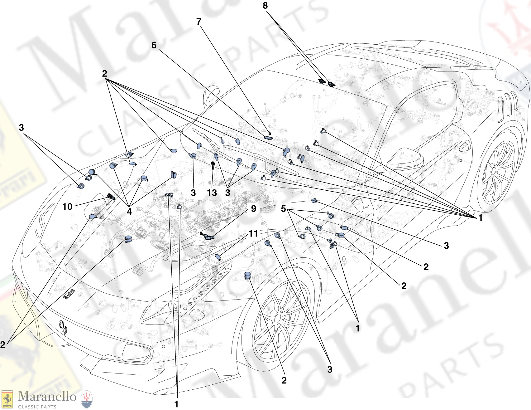 131 - Various Fastenings For The Electrical System