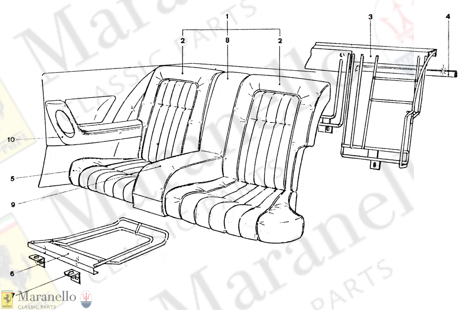 220 - Rear Seat Components