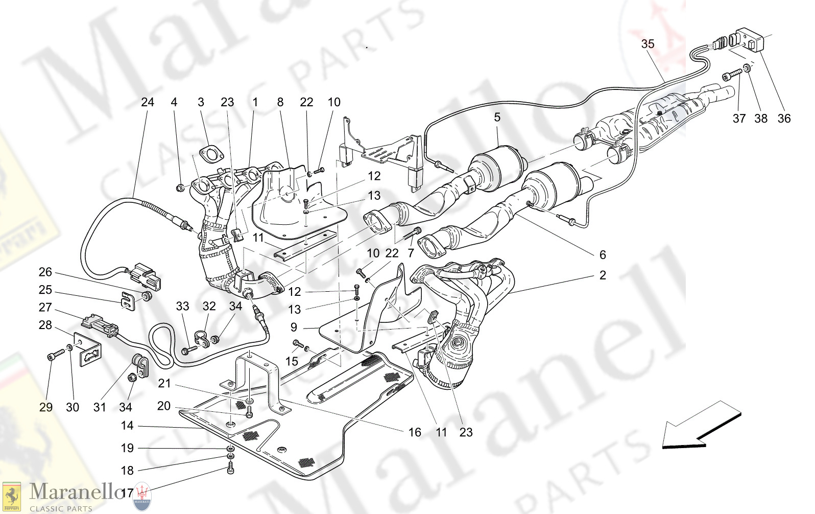 M1.82 - 22 - M182 - 22 Exhaust System