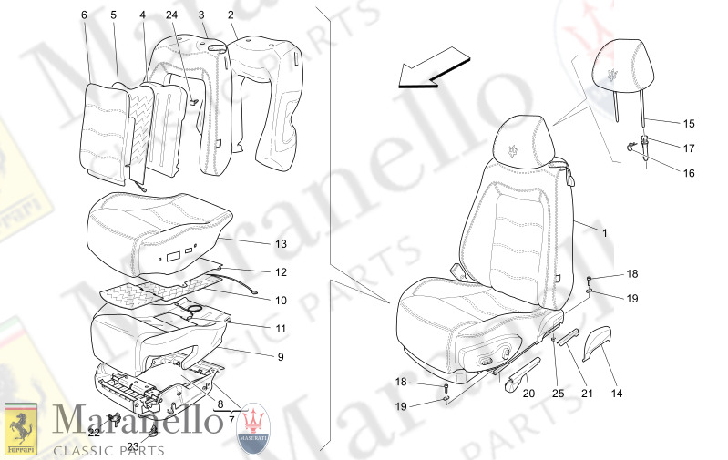09.40 - 4 FRONT SEATS TRIM PANELS       Available