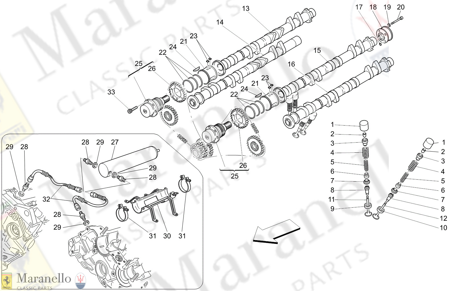 M1.22 - 12 - M122 - 12 Timing - Shafts And Valves