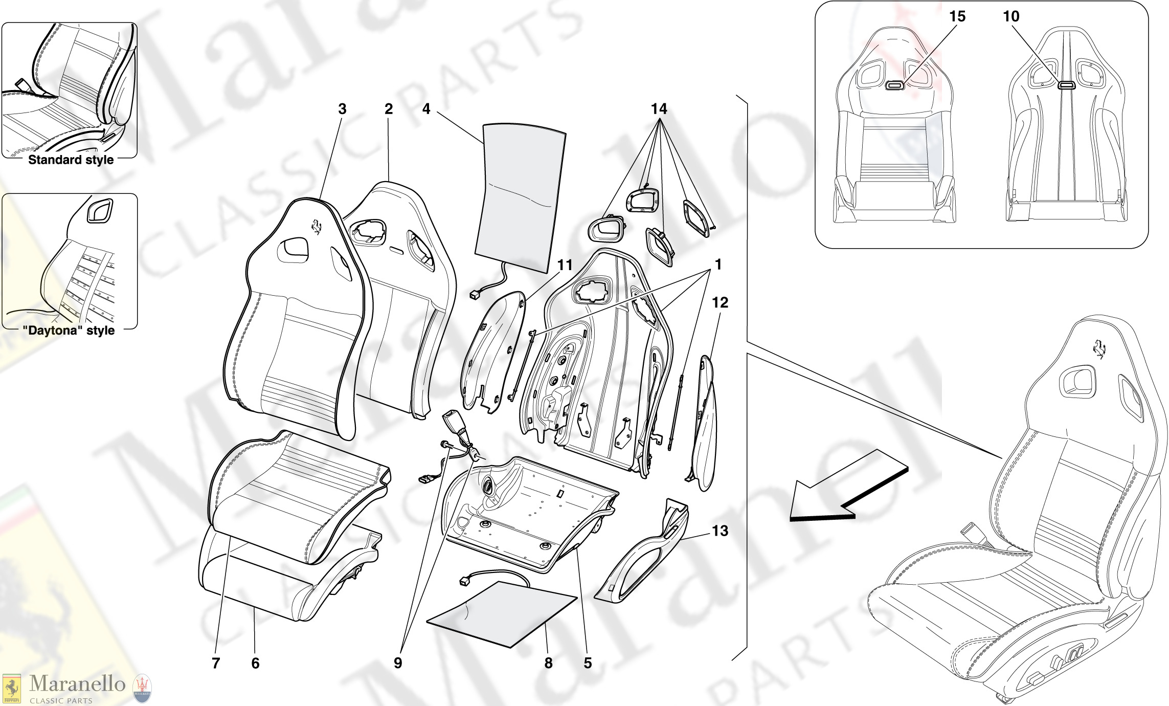 122 - Front Seat - Trim And Internal Components