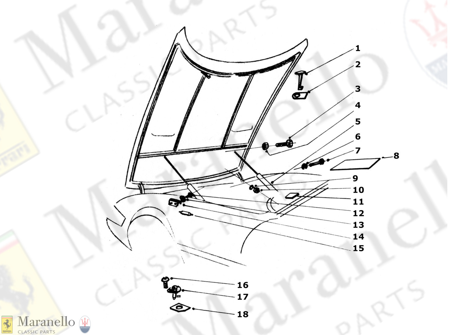 208A - Front Hood Hinges 