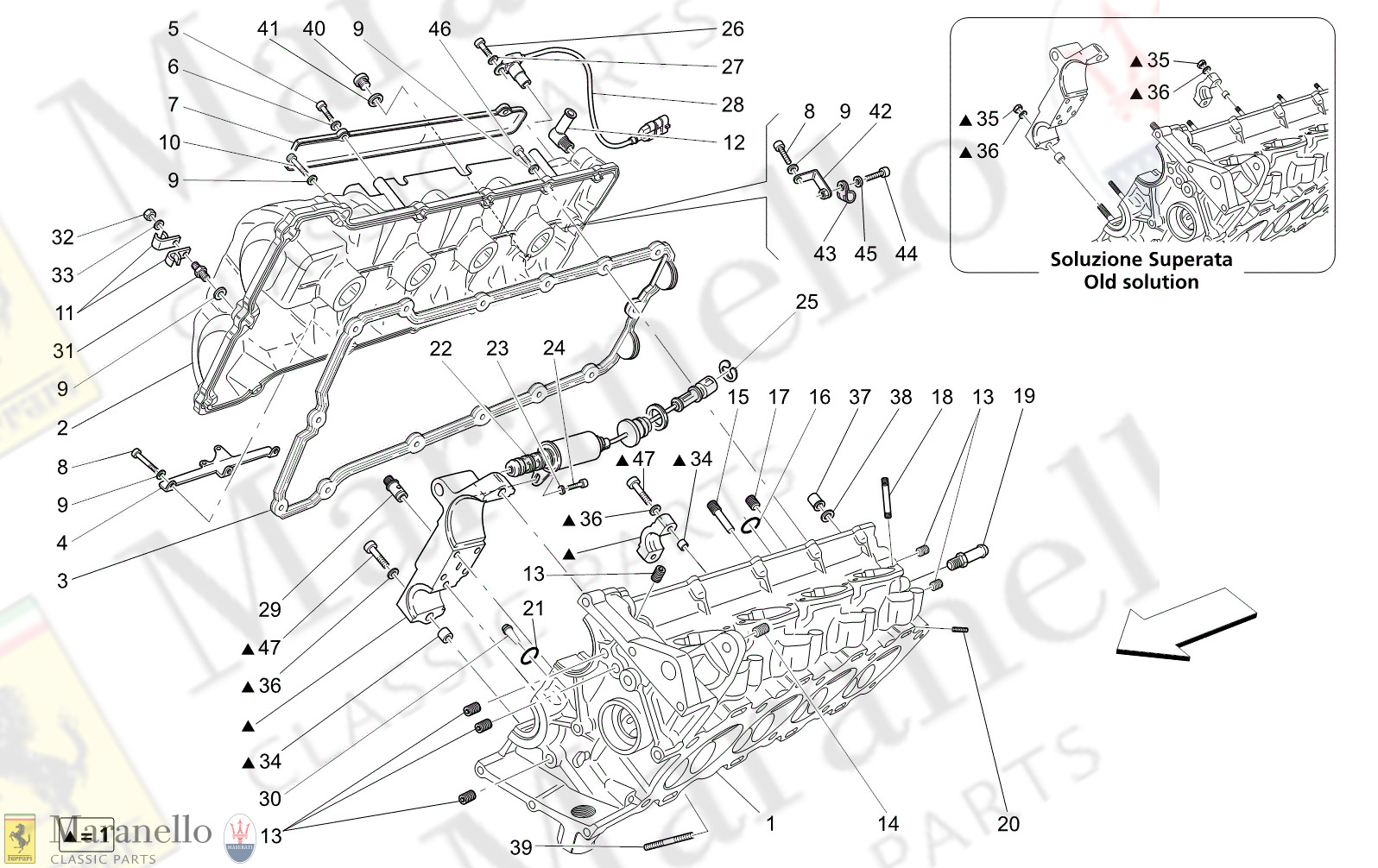 M1.20 - 14 - M120 - 14 Rh Cylinder Head