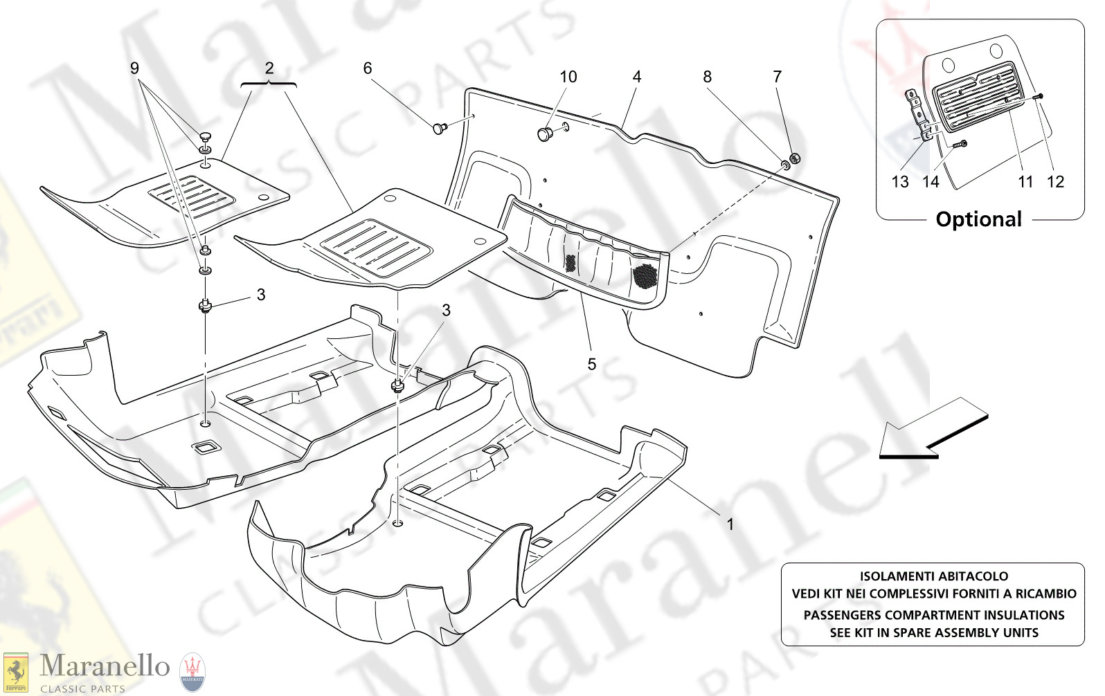 C9.60 - 14 - C960 - 14 Passenger Compartment Mats
