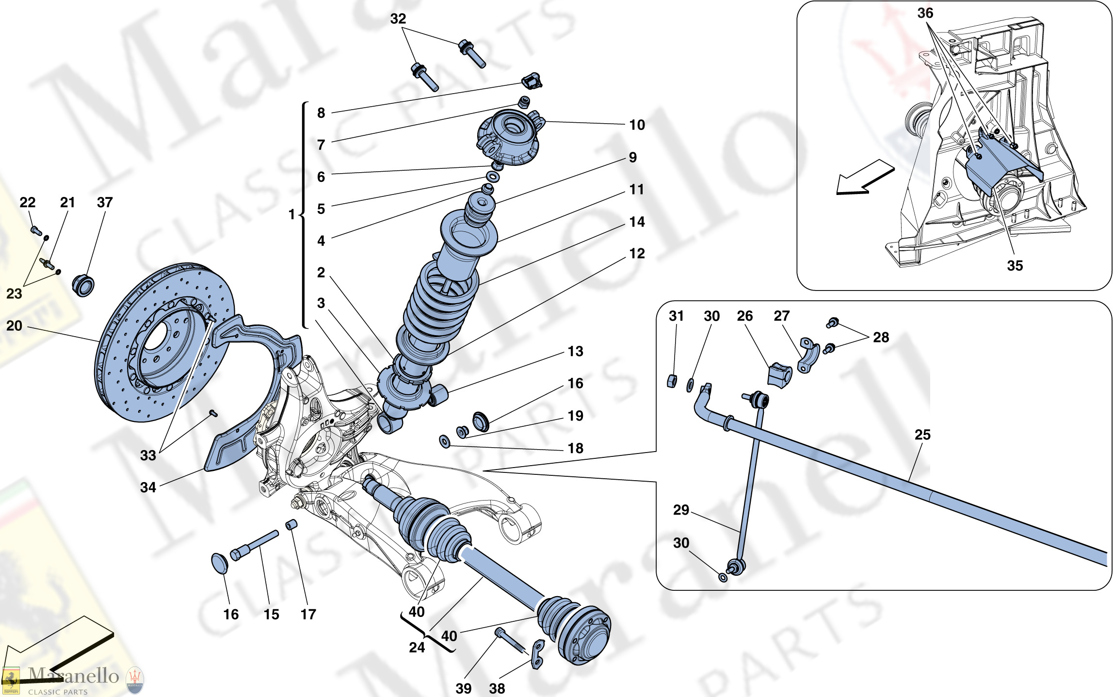 037 - Rear Suspension - Shock Absorber And Brake Disc