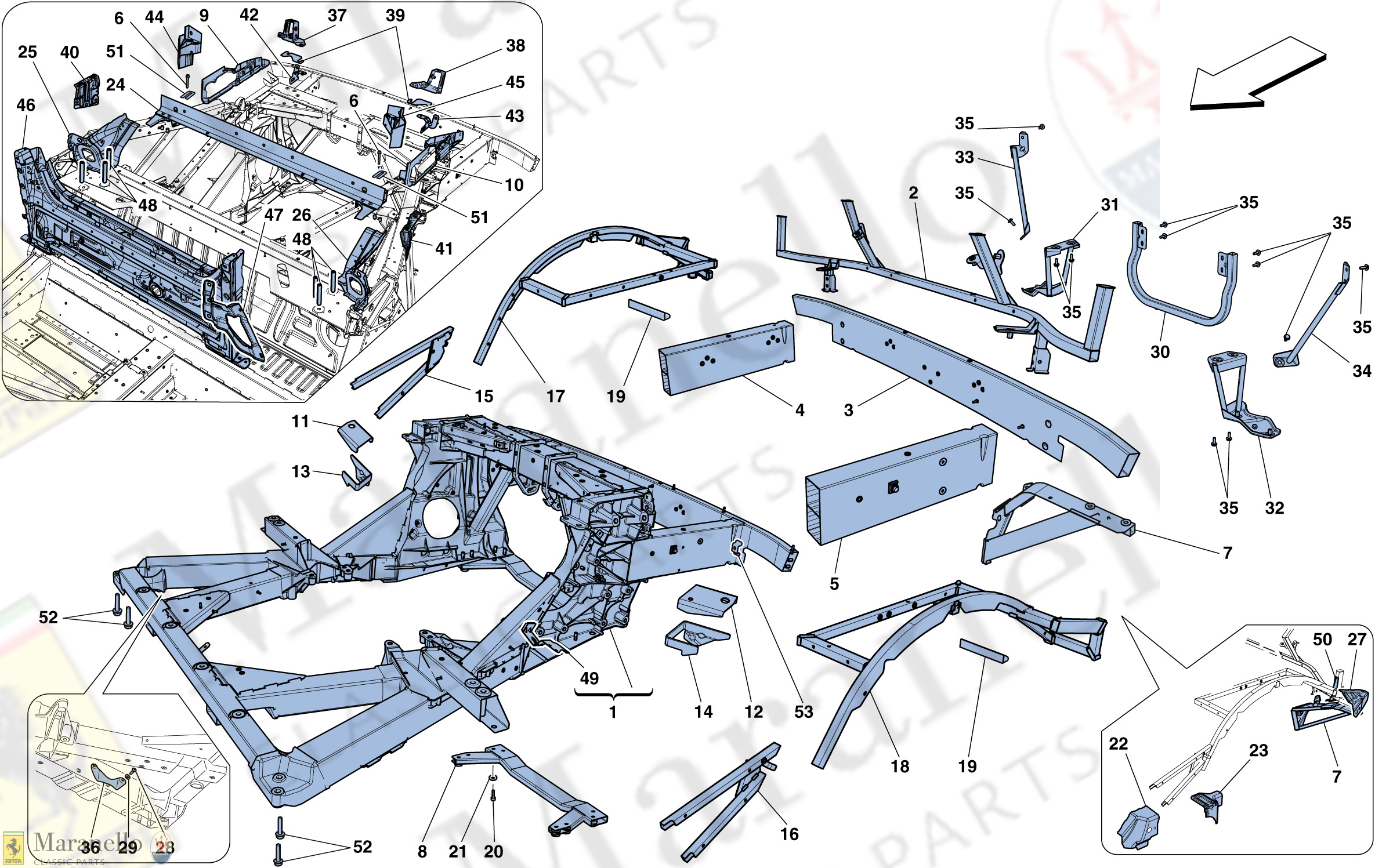 104 - Chassis - Structure, Rear Elements And Panels