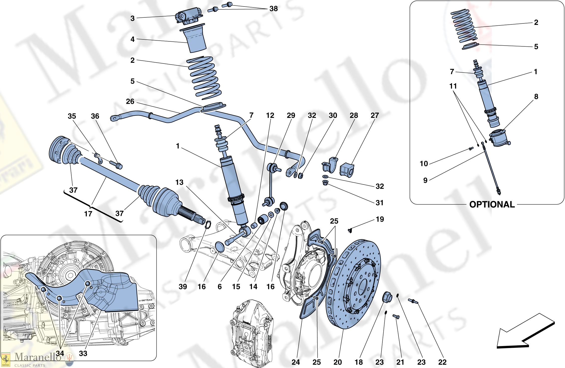 037 - Rear Suspension - Shock Absorber And Brake Disc