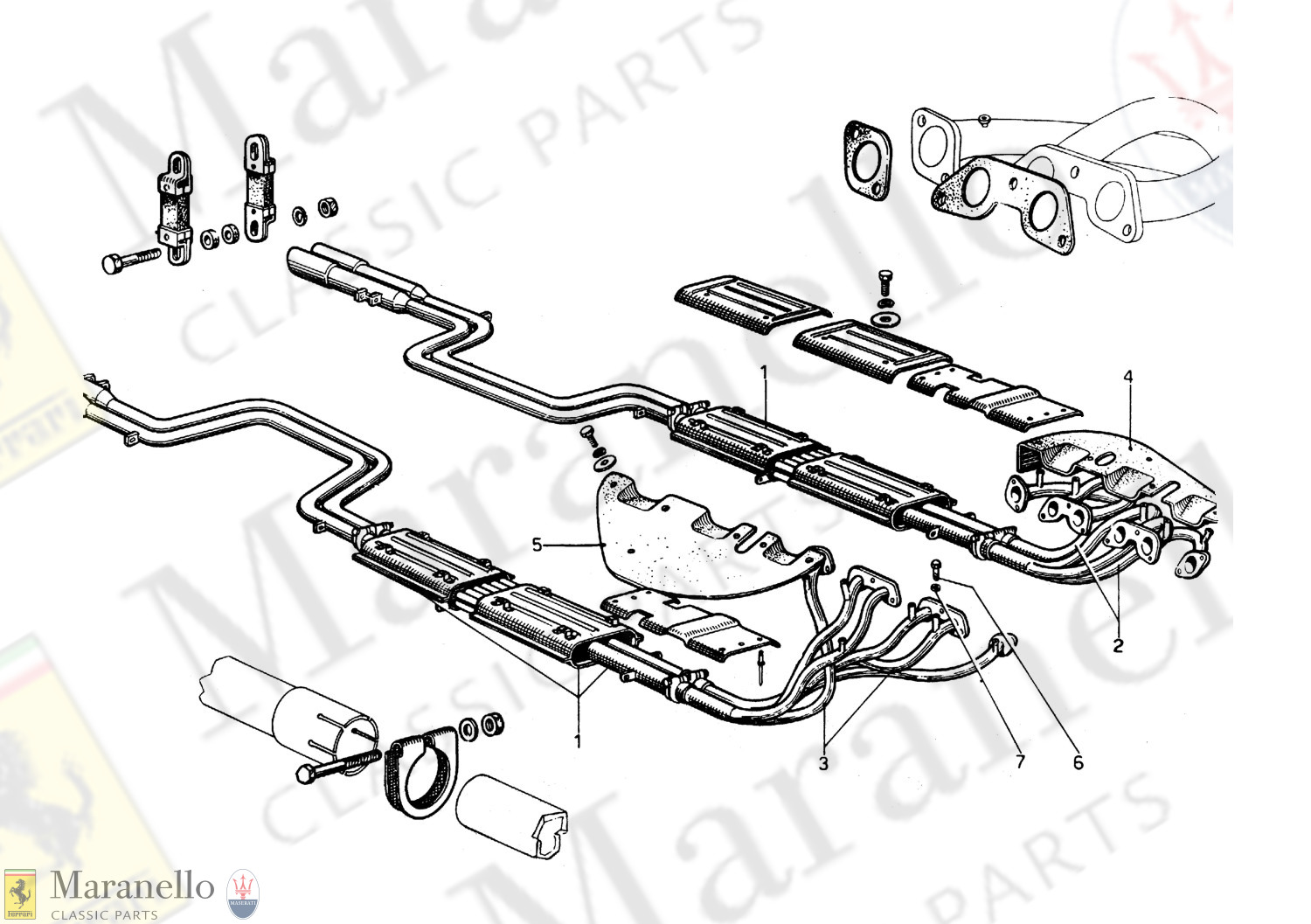046 - Exhaust Pipes Assembly With Emissions Contol