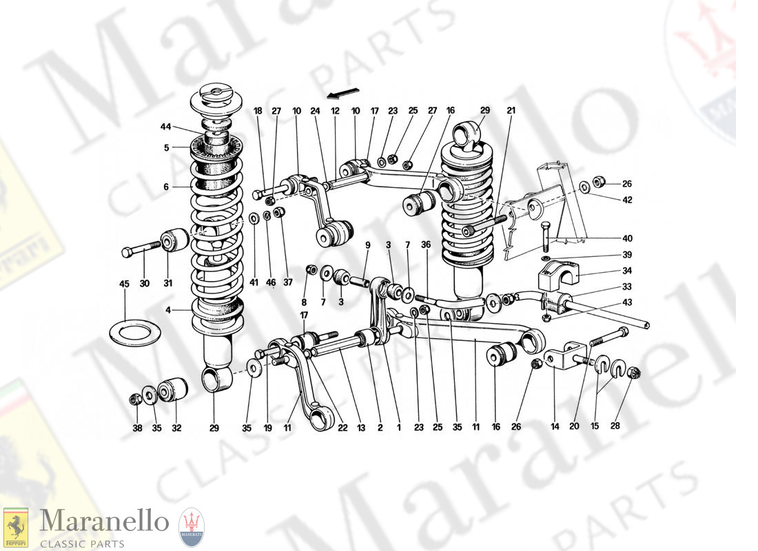 033 - Rear Suspension - Wishbones And Shock Absorbers
