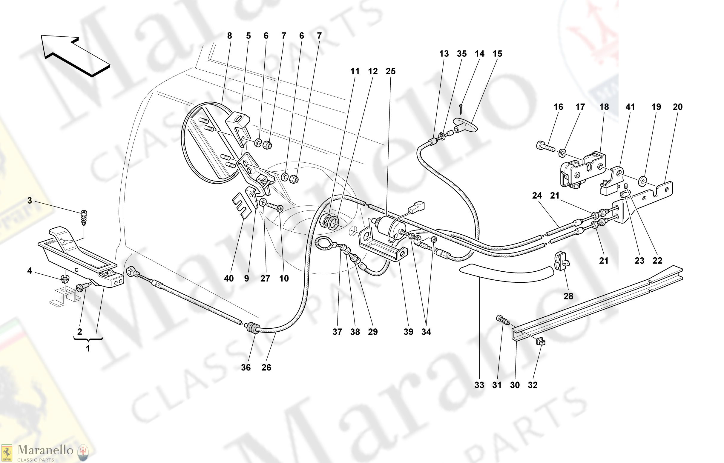 120 - Opening Devices For Rear Hood And Gas Door