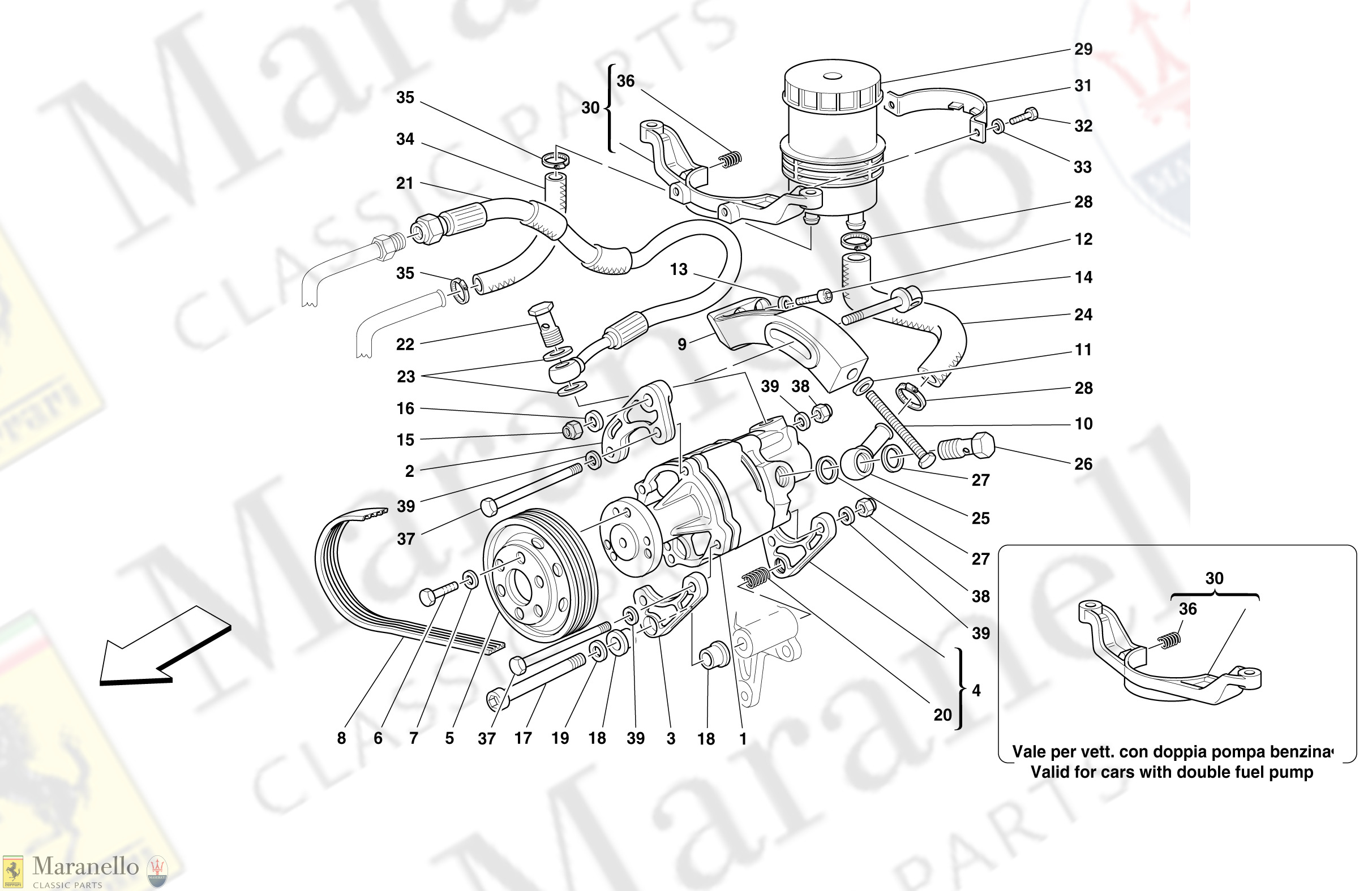 042 - Hydraulic Steering Pump -Valid For Steering Box With Power Steering Cars-