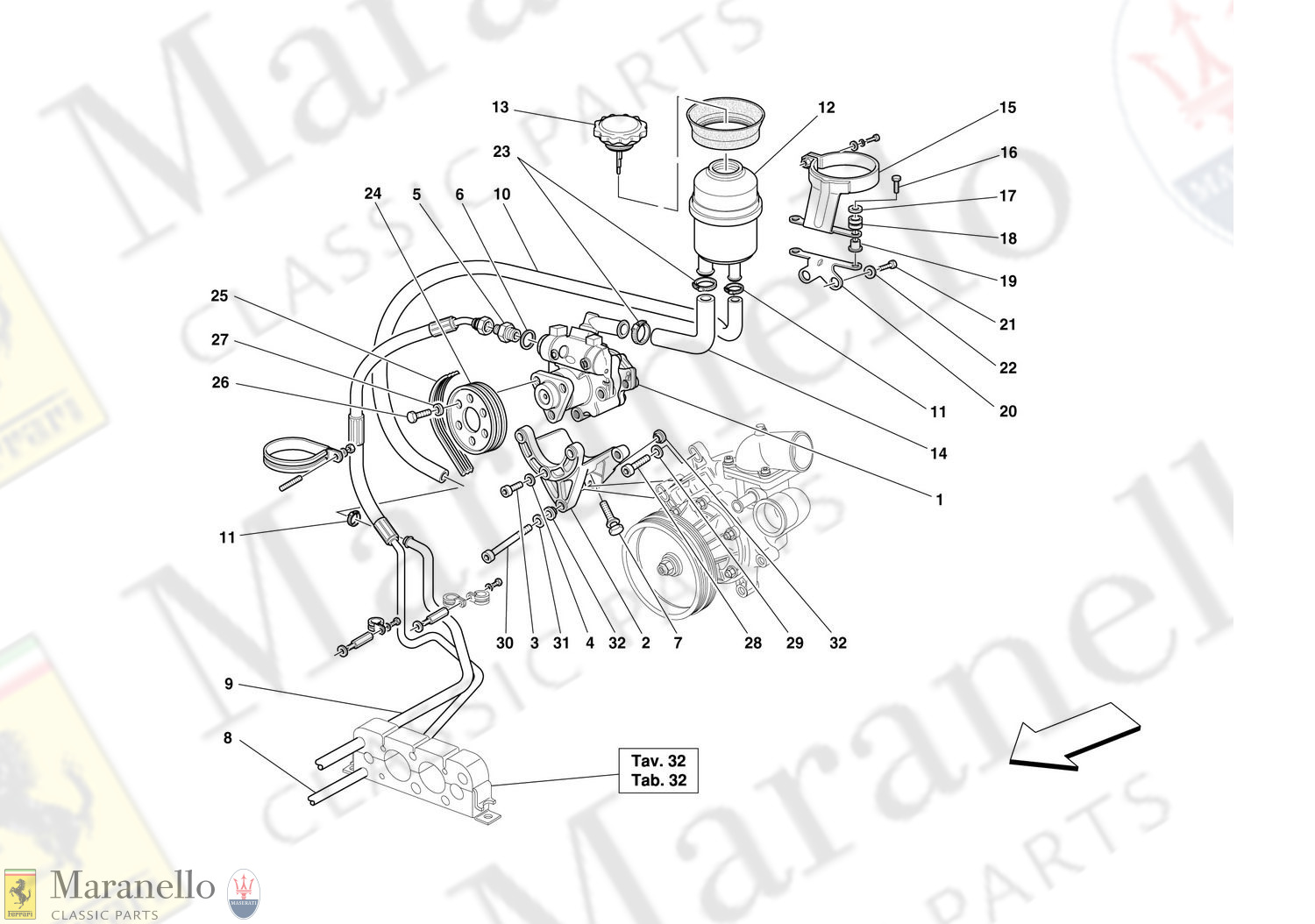 037 - Hydraulic Steering Pump And Tank