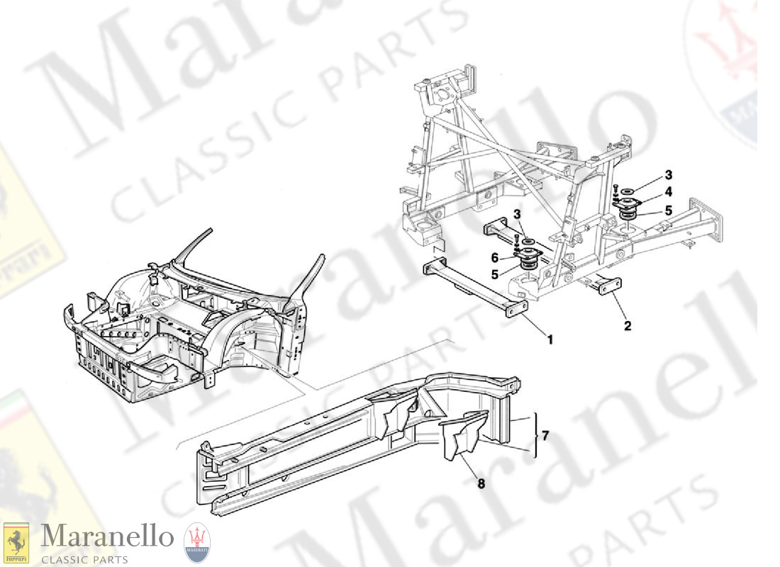 001 - Engine Supports - Chassis And Body Elements