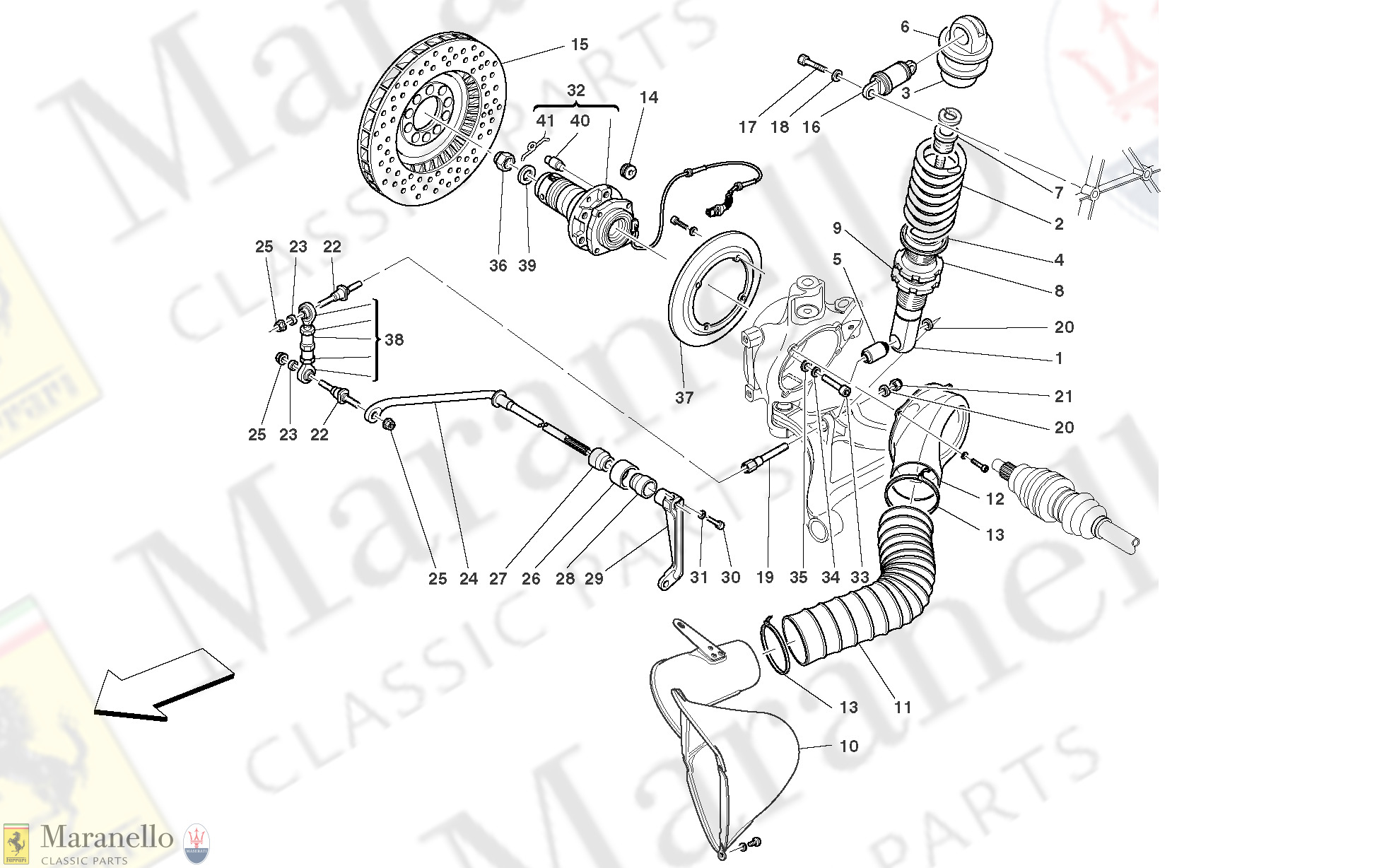 039 - Rear Suspension - Shock Absorber And Brake Disc