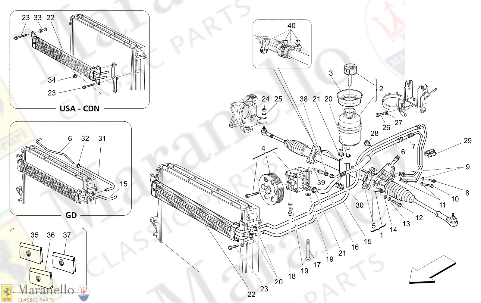 M5.10 - 1 - M510 - 1 Steering Rack And Hydraulic Steering Pump