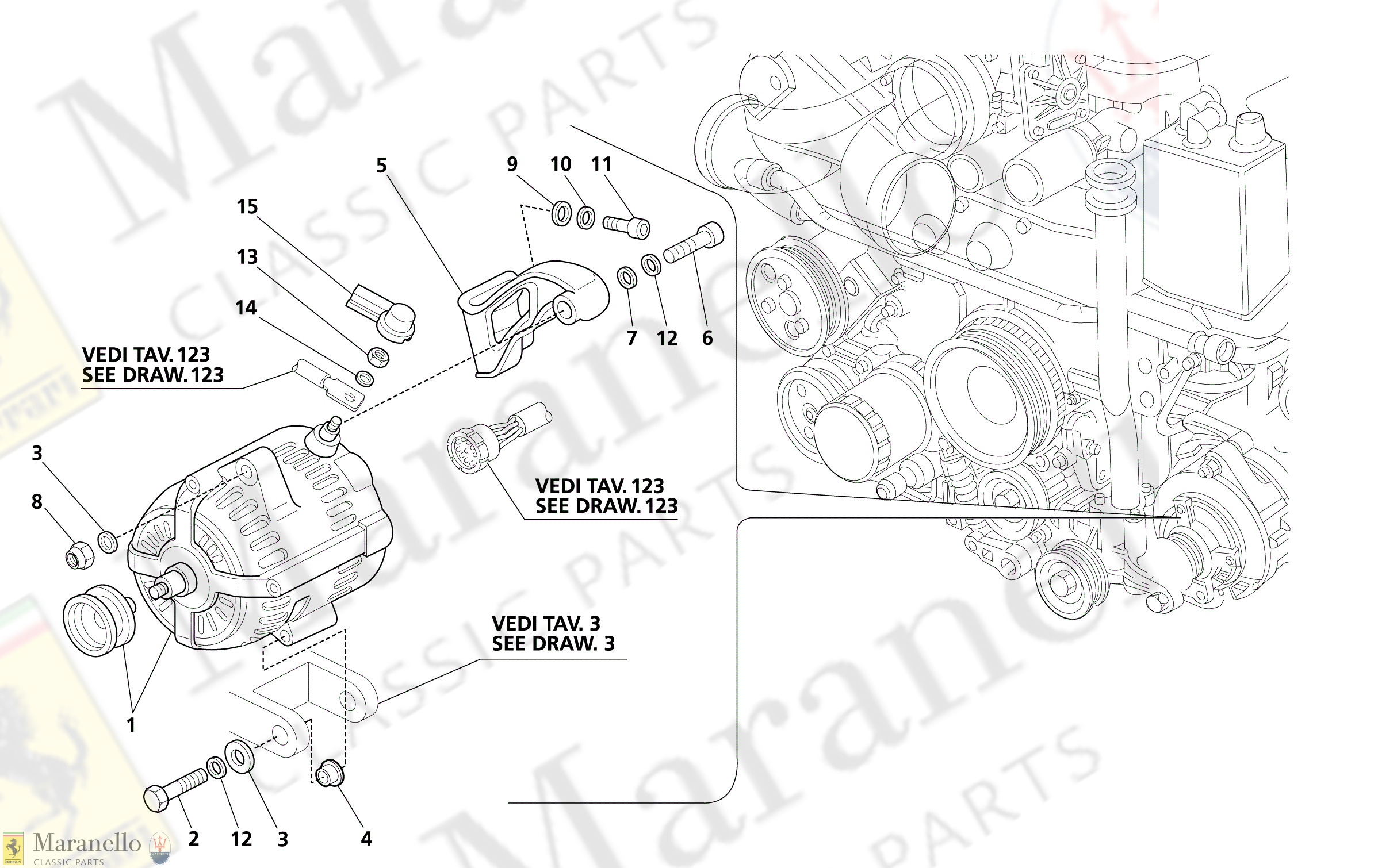 C 027 - Alternator And Support