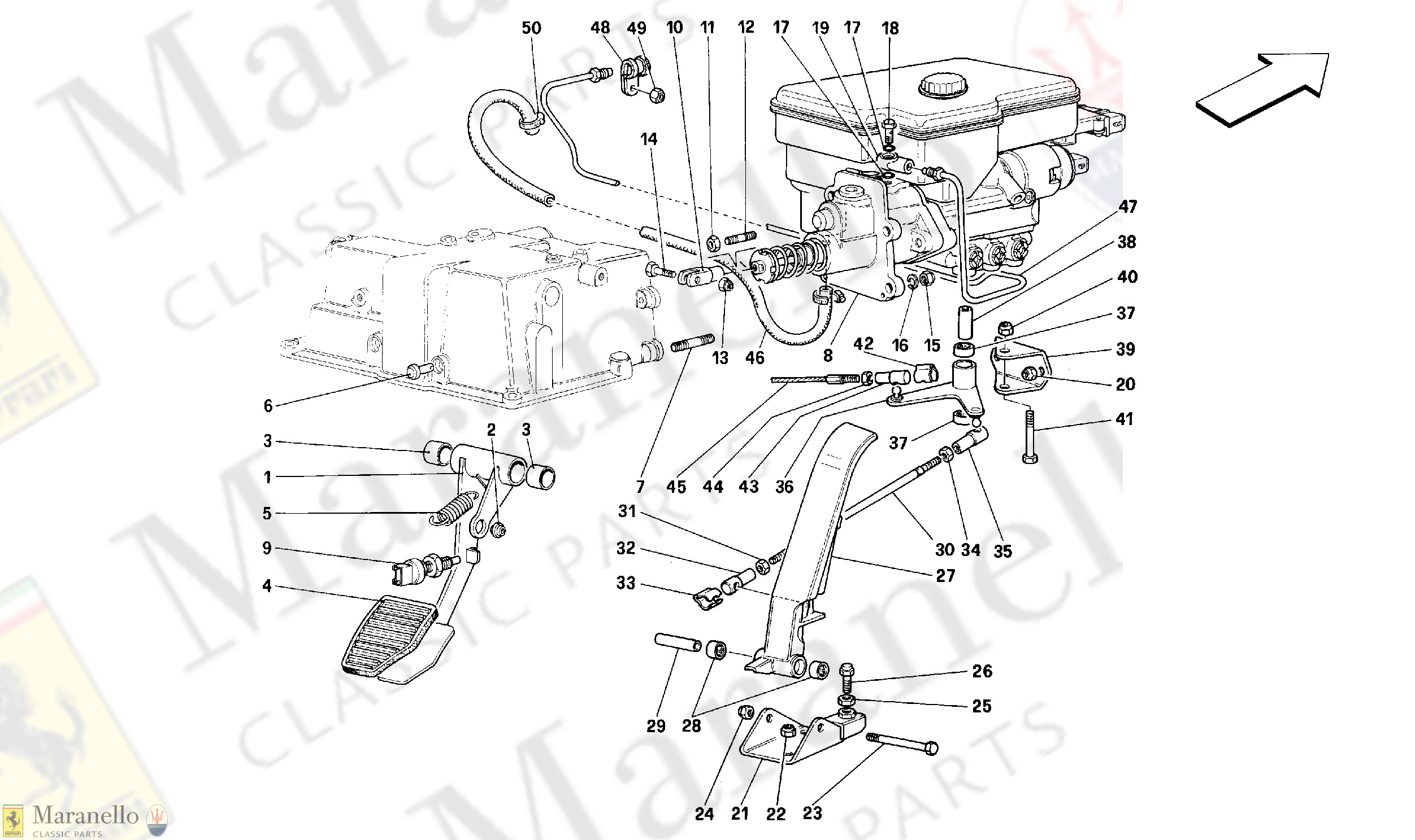 035 - THROTTLE PEDAL AND BRAKE HYDRAULIC SYSTEM -Valid for GD-
