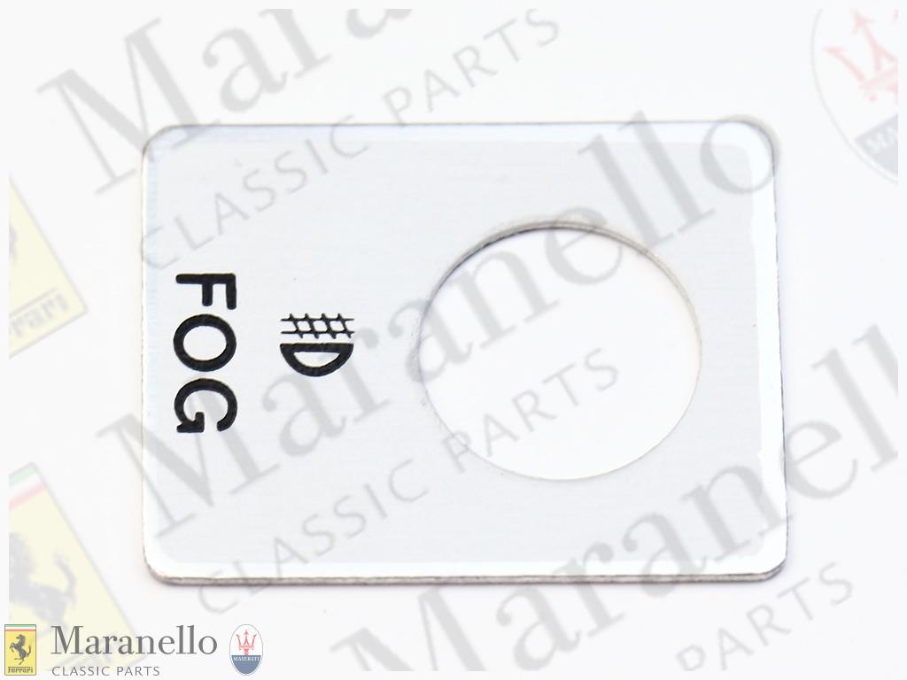 Fog Light Name Plate LHD