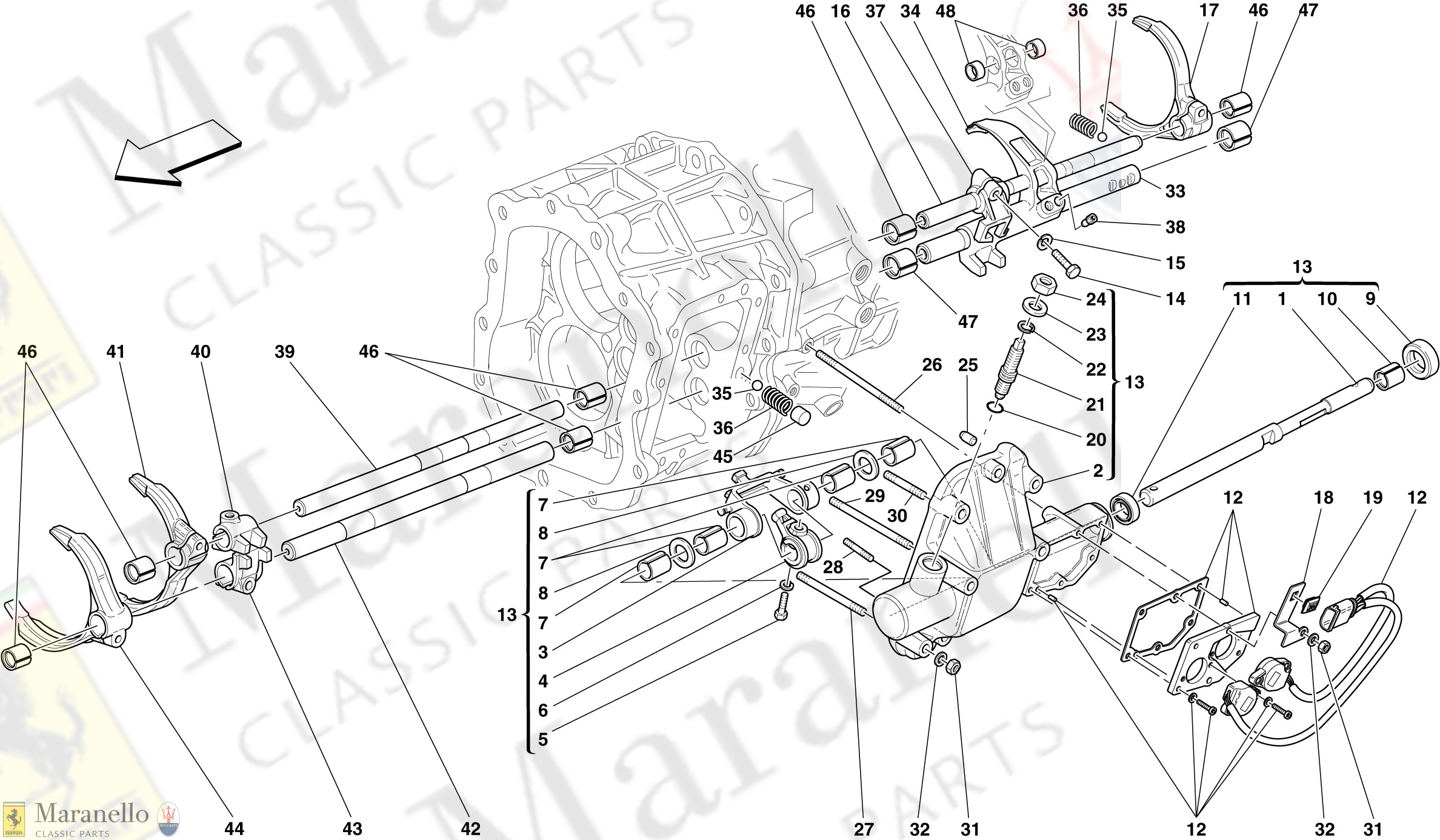036 - Internal Gearbox Controls -Applicable For F1-