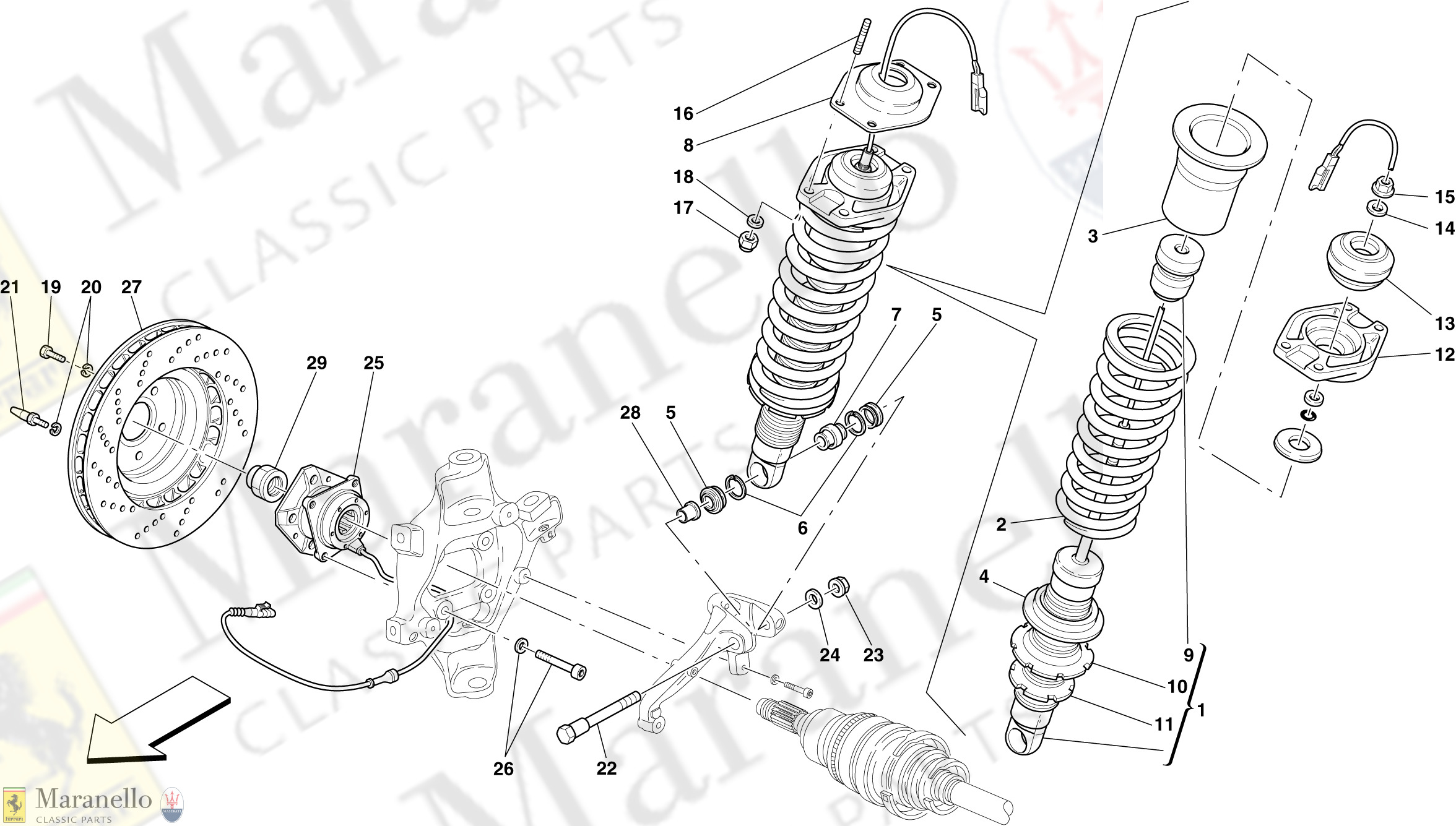 056 - Rear Suspension - Shock Absorber And Brake Disc