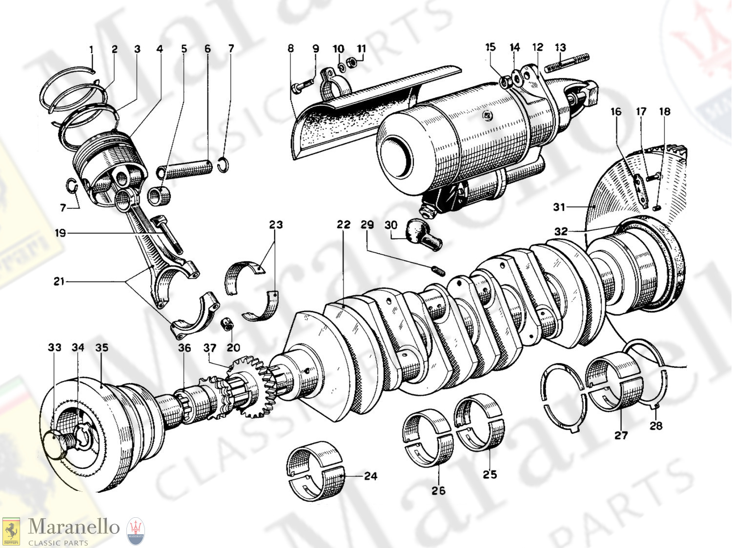 003 - Crankshaft Connecting Rods & Pistons