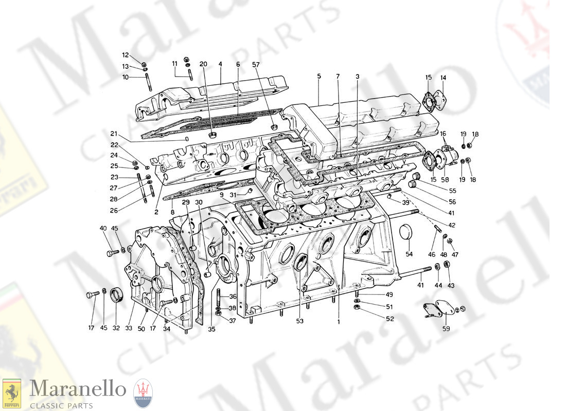001 - Crankcase And Cylinder Heads