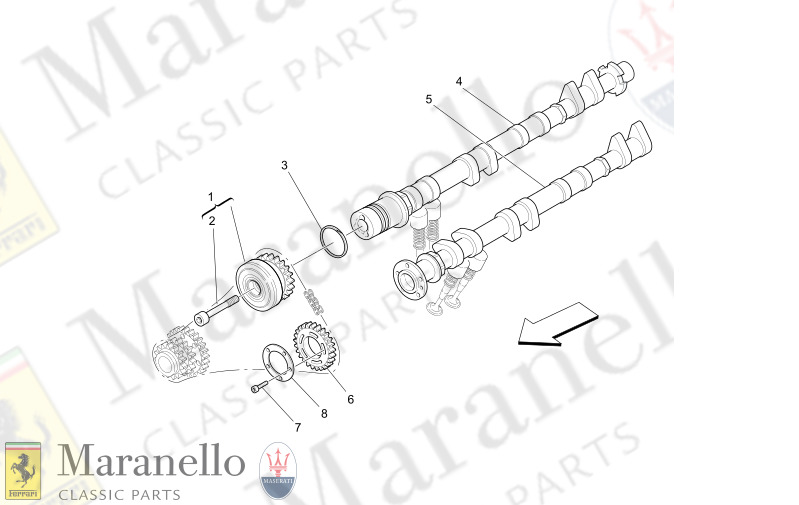 01.23 - 1 LH CYLINDER HEAD CAMSHAFTS