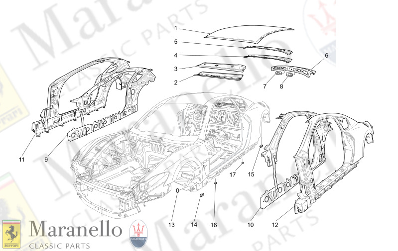 09.01 - 1 BODYWORK AND CENTRAL OUTER TRIM PANELS