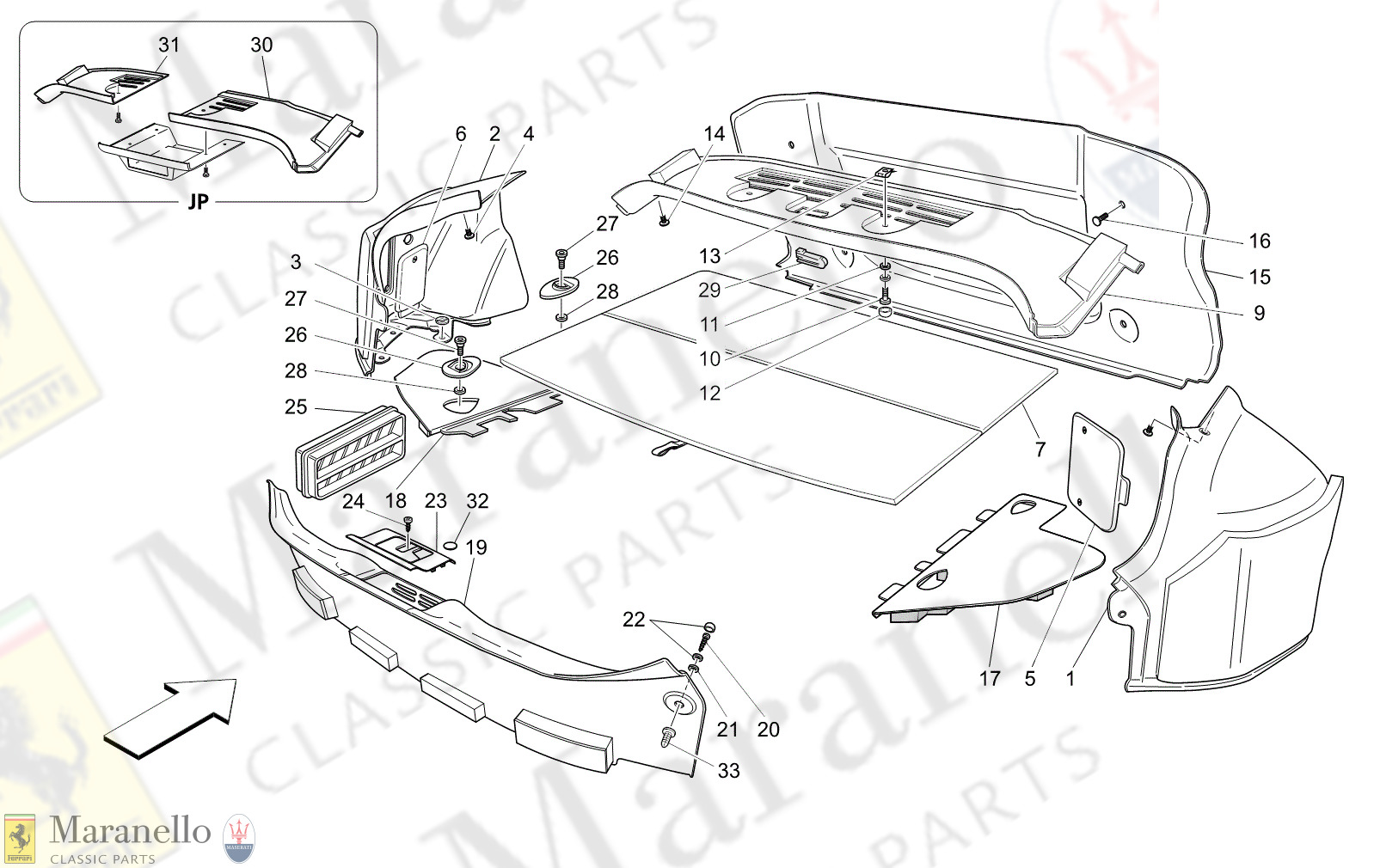 09.61 - 8 - 0961 - 8 Luggage Compartment Mats