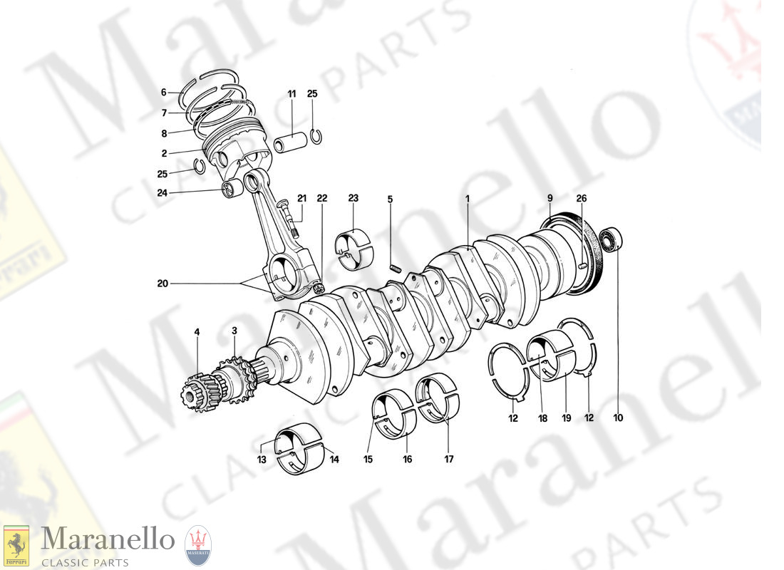 003 - Crankshaft - Connecting Rods And Pistons