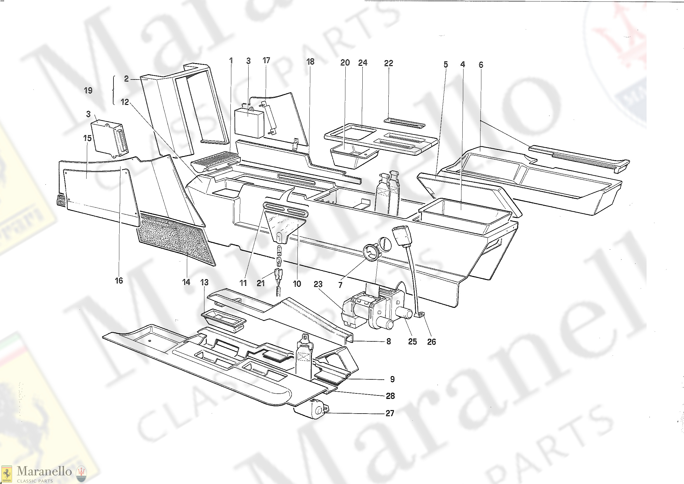 117A - Central Tunnel (For US Version MY 1987)
