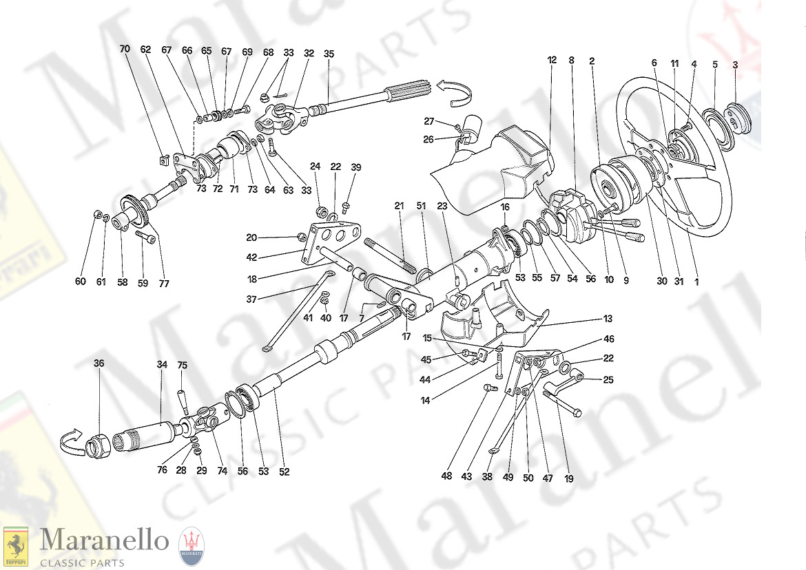 041A - Steering Column - Starting From Car N 75997 (Apr89)