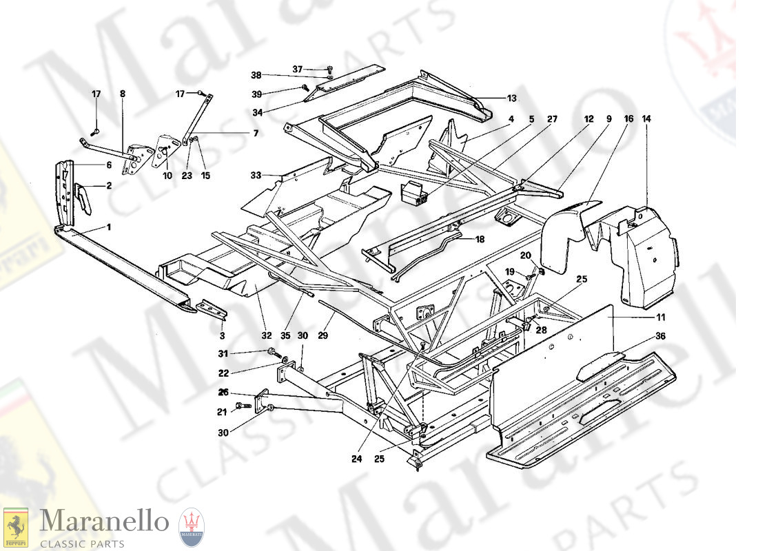 104 - Body Shell - Inner Elements - Cabriolet