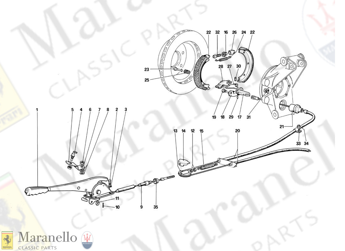 034 - Hand - Brake Control (Valid For RHD - For Lhd From Chassis No. 43013)