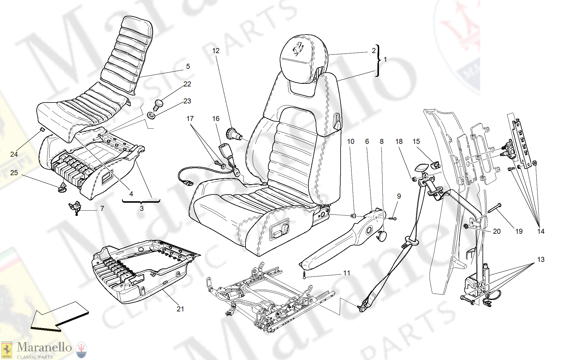 123 - Electrical Seat - Safety Belts