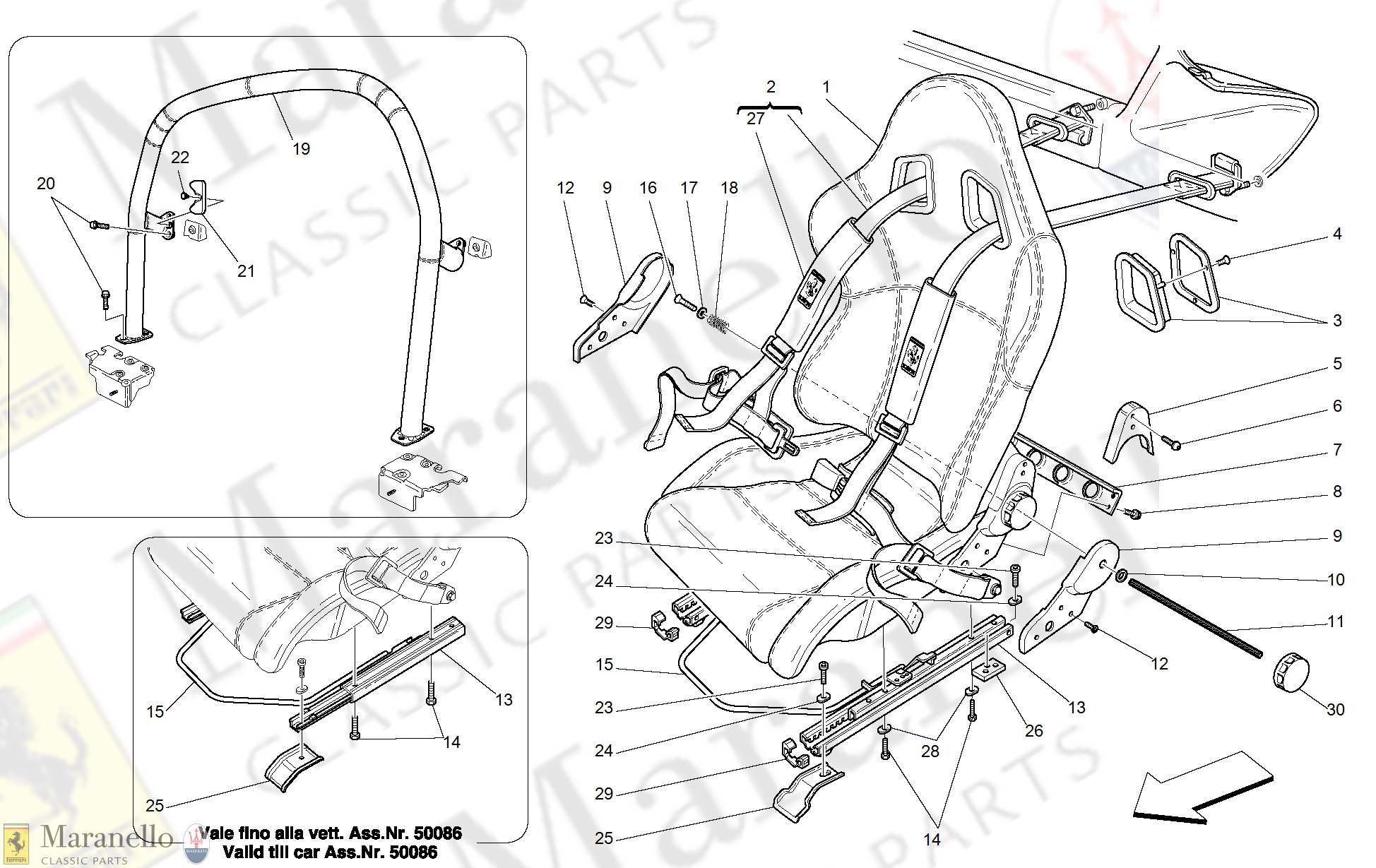 125 - Racing Seat-4 Point Belts-Roll Bar