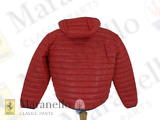 MEN HOODED PADDED JACKET RED XXL