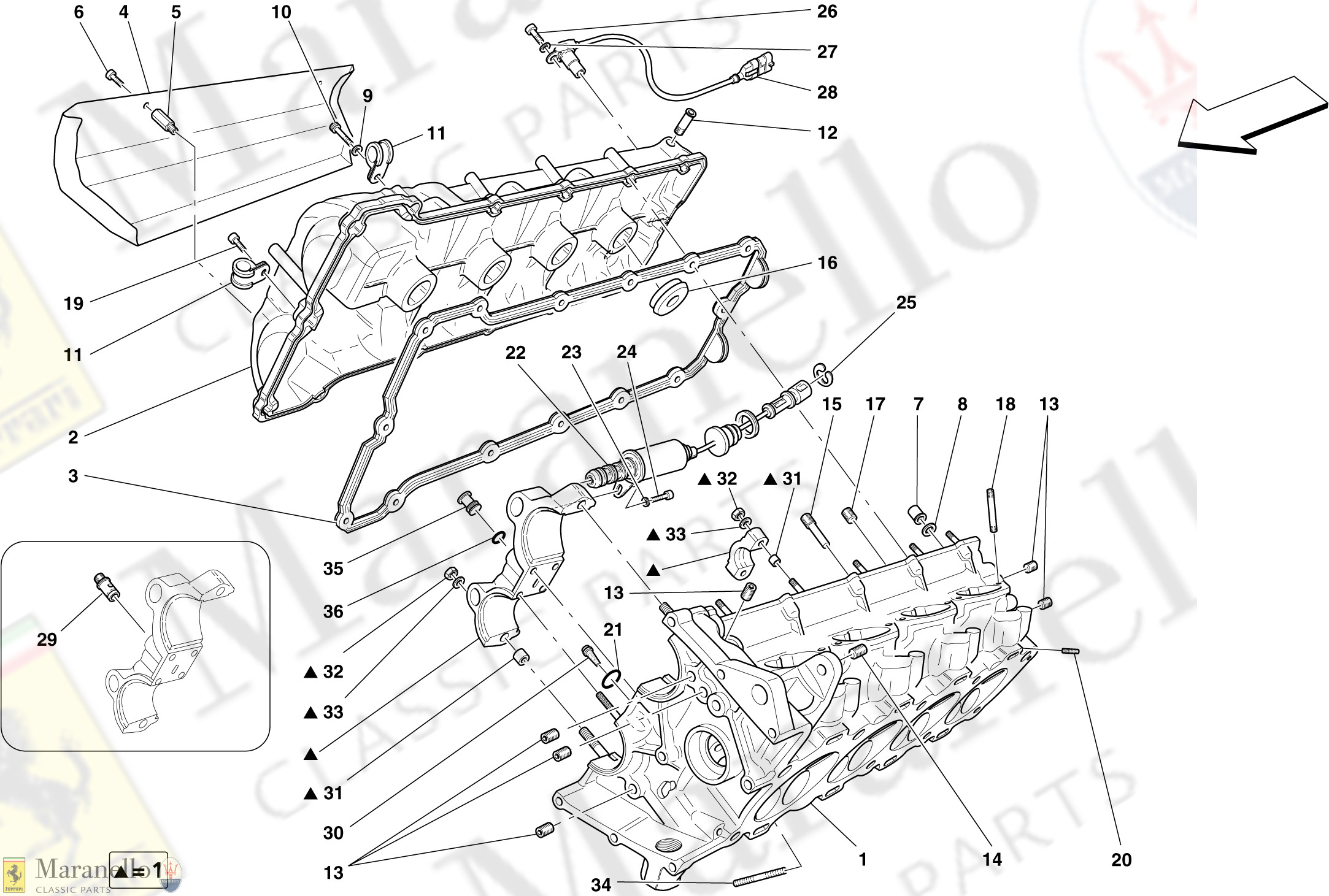 003 - Right Hand Cylinder Head